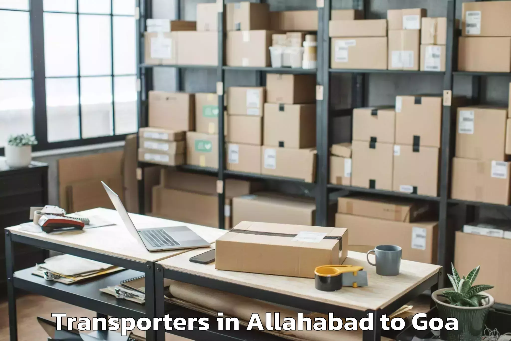 Book Allahabad to Morjim Transporters Online